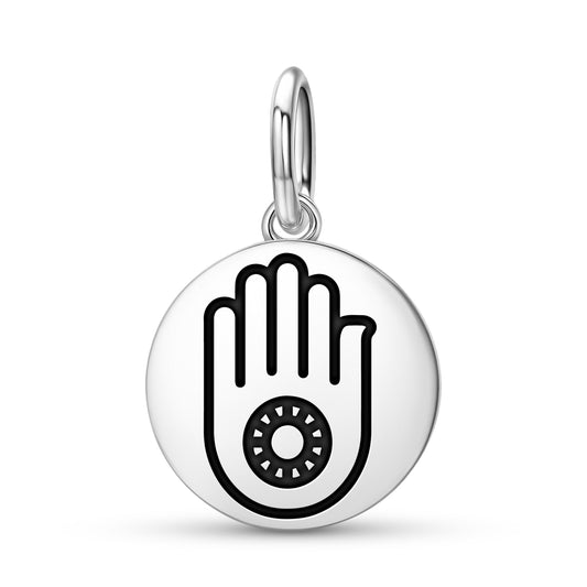 Jain Hand Symbol Jainism Symbols Pendant Dangle Charm