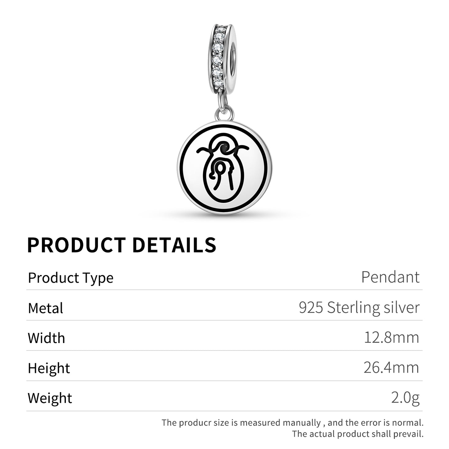 Scorpio Seal Anthroposophy Symbols Pendant Dangle Charm