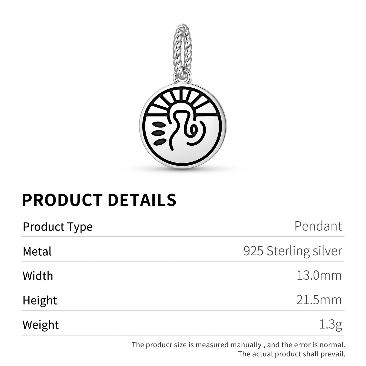 Leo Seal Anthroposophy Symbols Pendant Dangle Charm