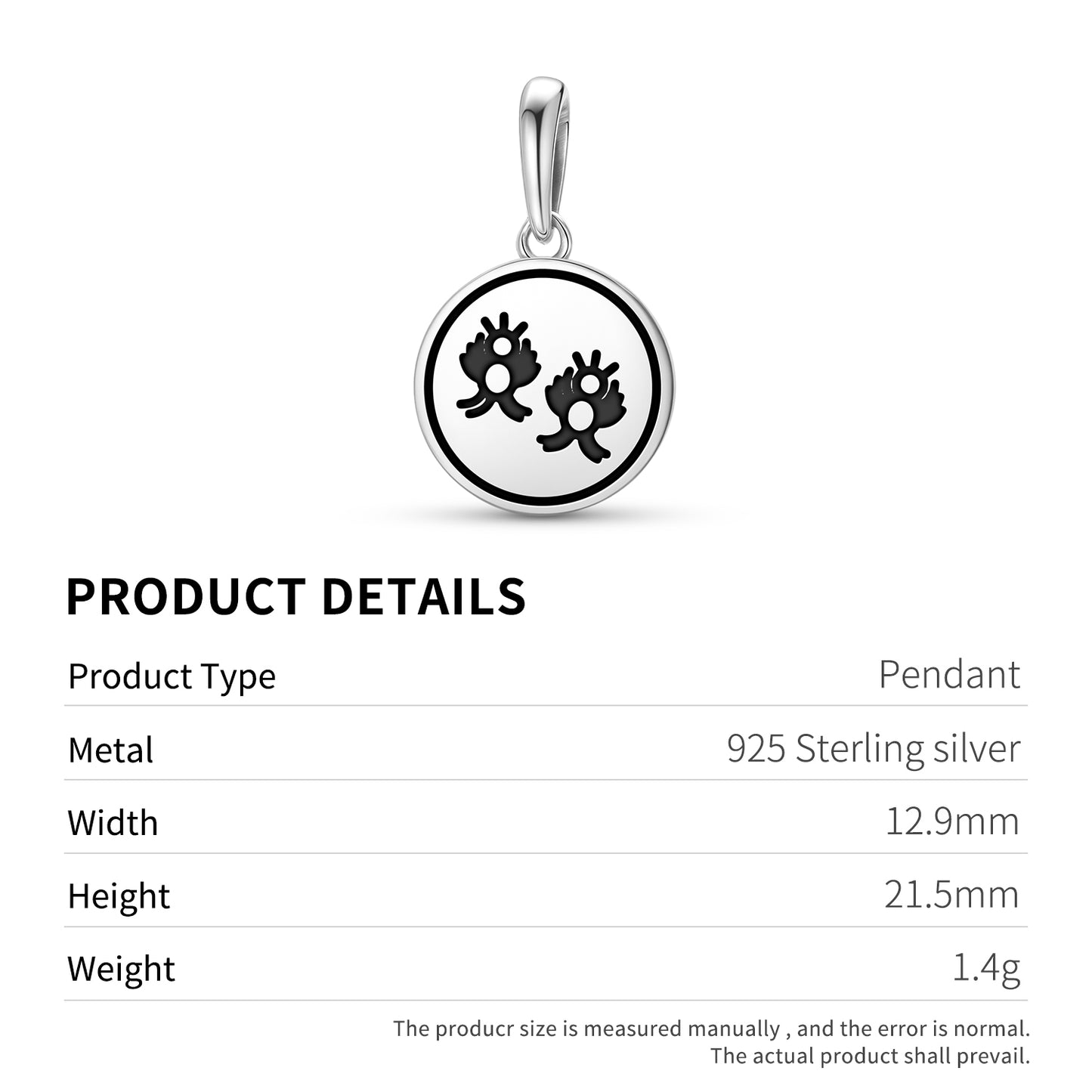 Gemini Seal Anthroposophy Symbols Pendant Dangle Charm