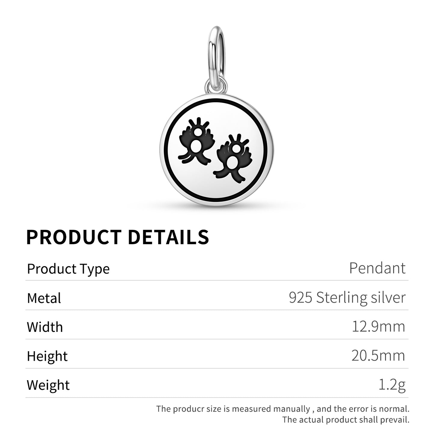 Gemini Seal Anthroposophy Symbols Pendant Dangle Charm