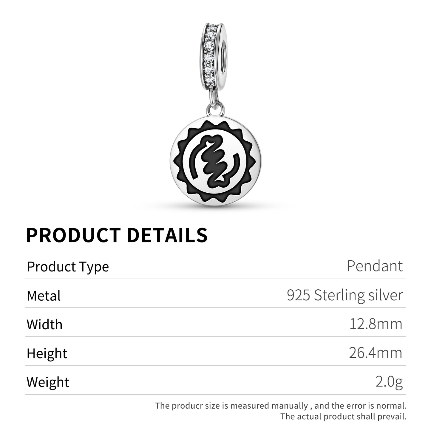 Nyame Ye Ohene Adinkra Symbols Pendant Dangle Charm