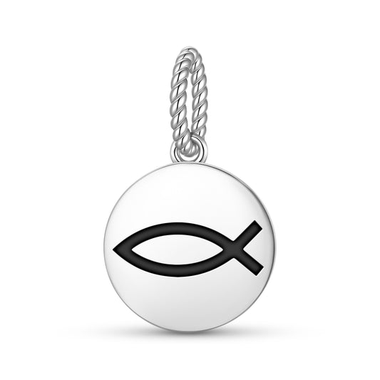 Ichthys Christianity Symbols Pendant Dangle Charm