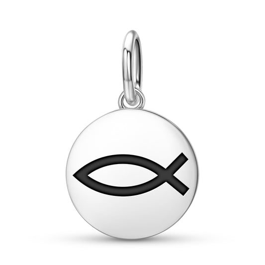 Ichthys Christianity Symbols Pendant Dangle Charm