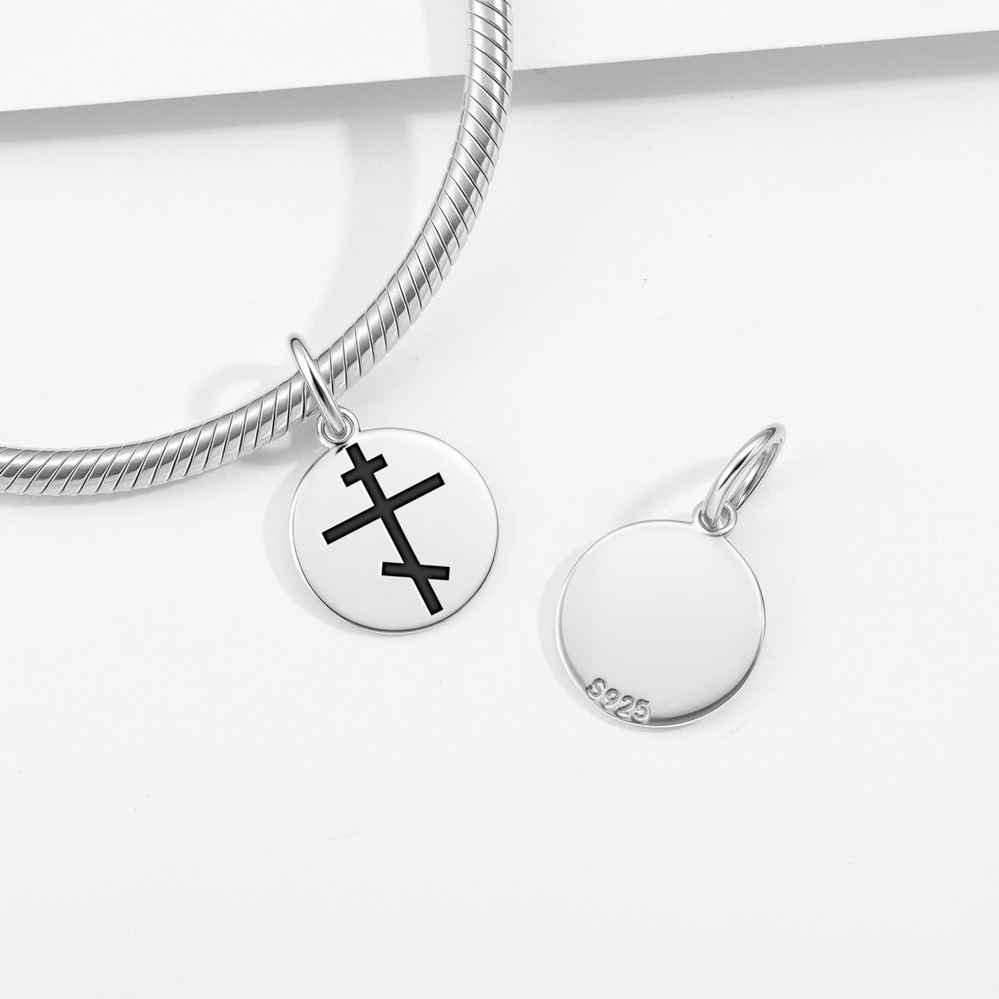 Orthodox cross Christianity Symbols Pendant Dangle Charm