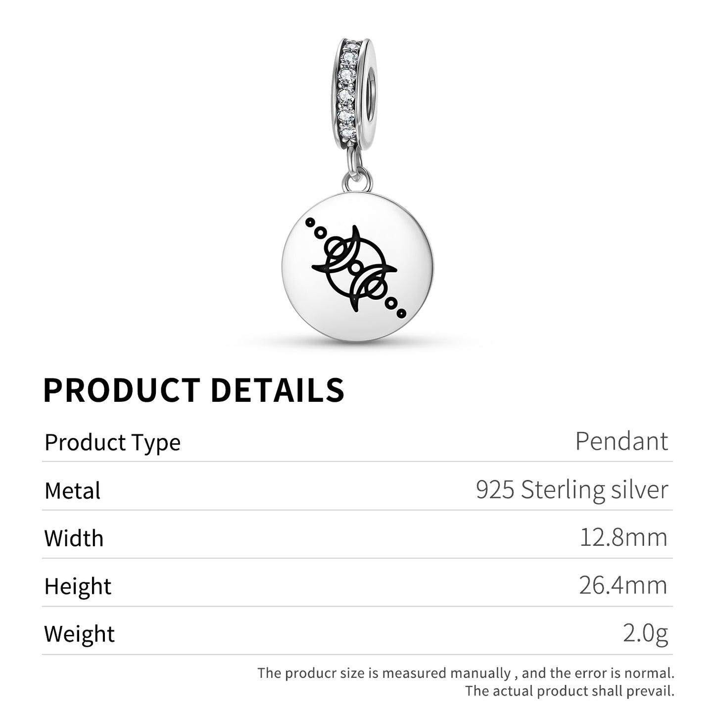 Lunar-solar eclipse Crop Circles Symbols Pendant Dangle Charm