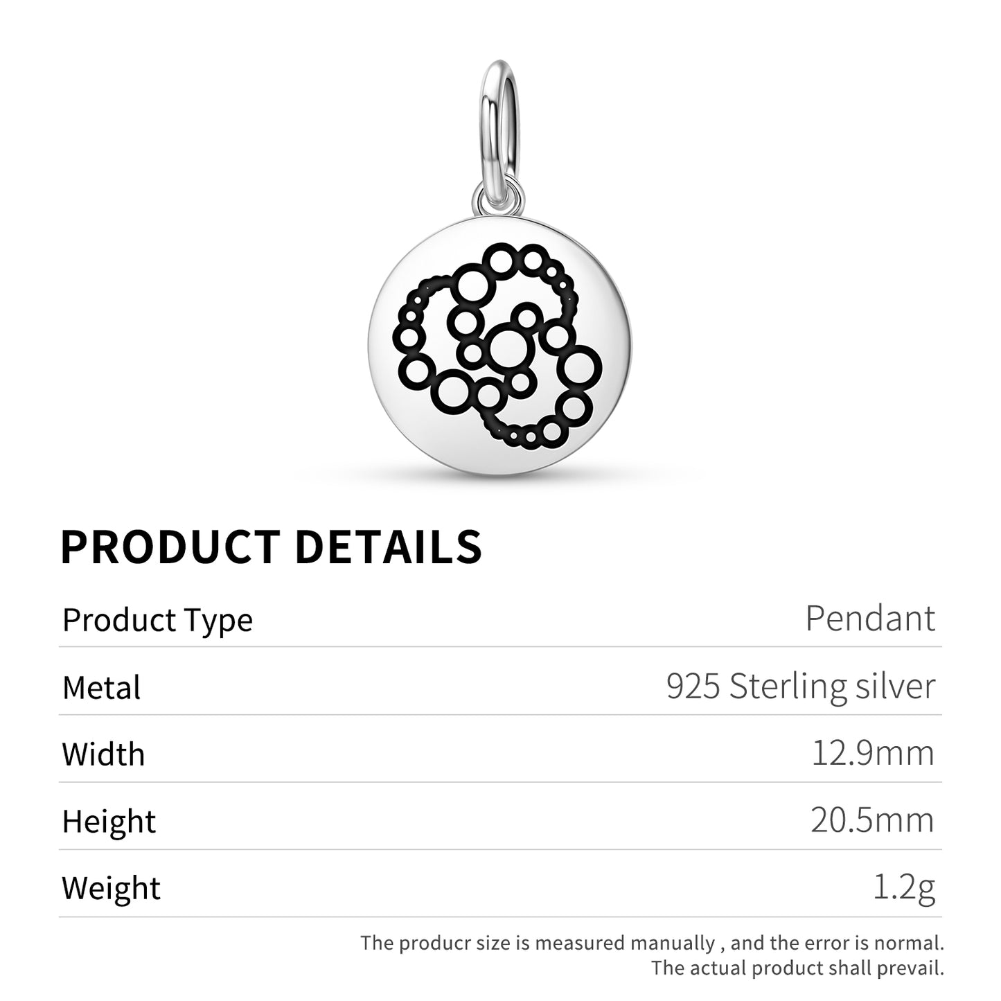 Phase of Moon Crop Circles Symbols Pendant Dangle Charm