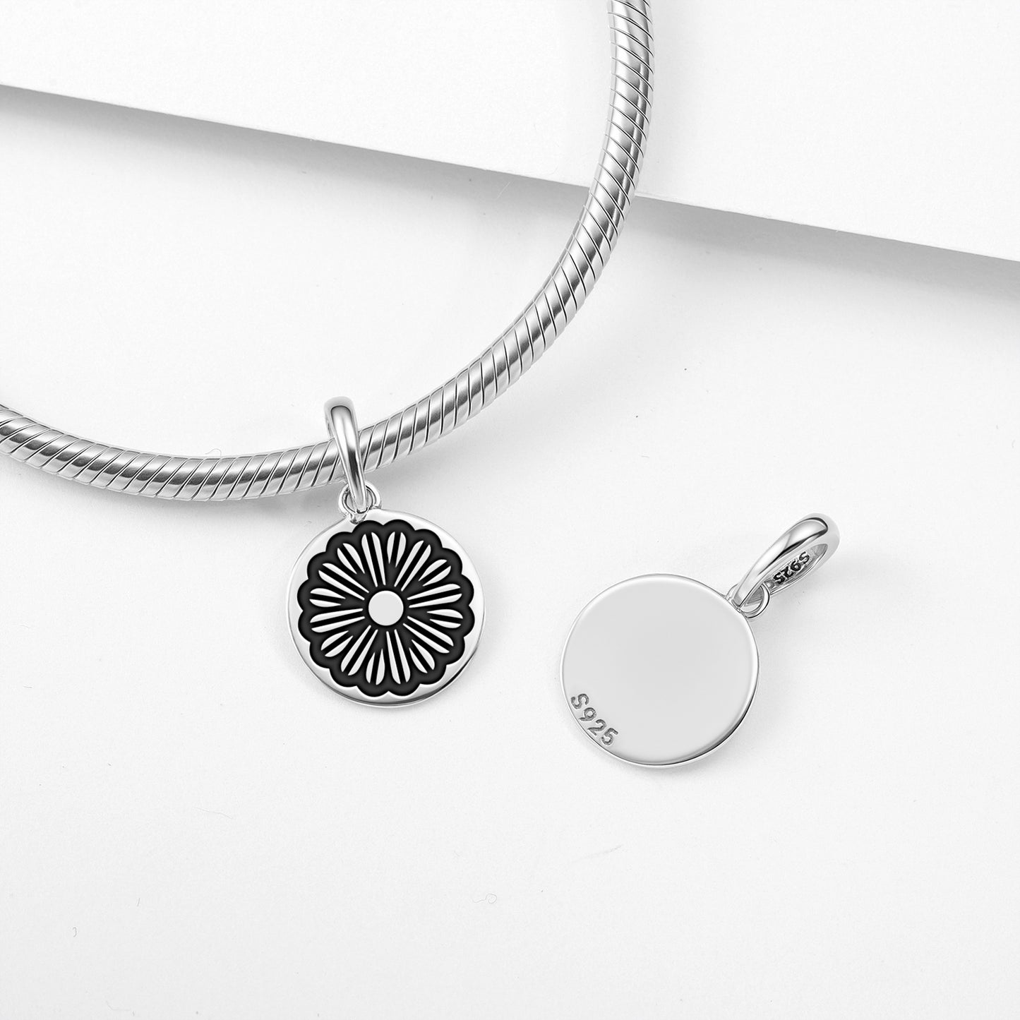 Daisy Flowers Symbols Pendant Dangle Charm