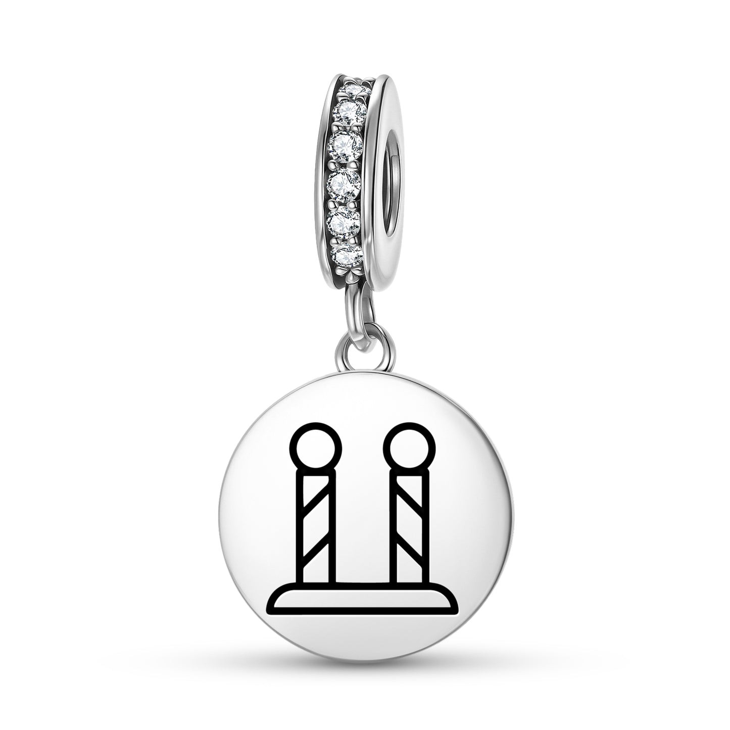 Two Pillars Freemasonry Symbols Pendant Dangle Charm