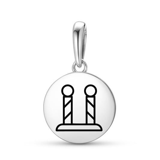 Two Pillars Freemasonry Symbols Pendant Dangle Charm