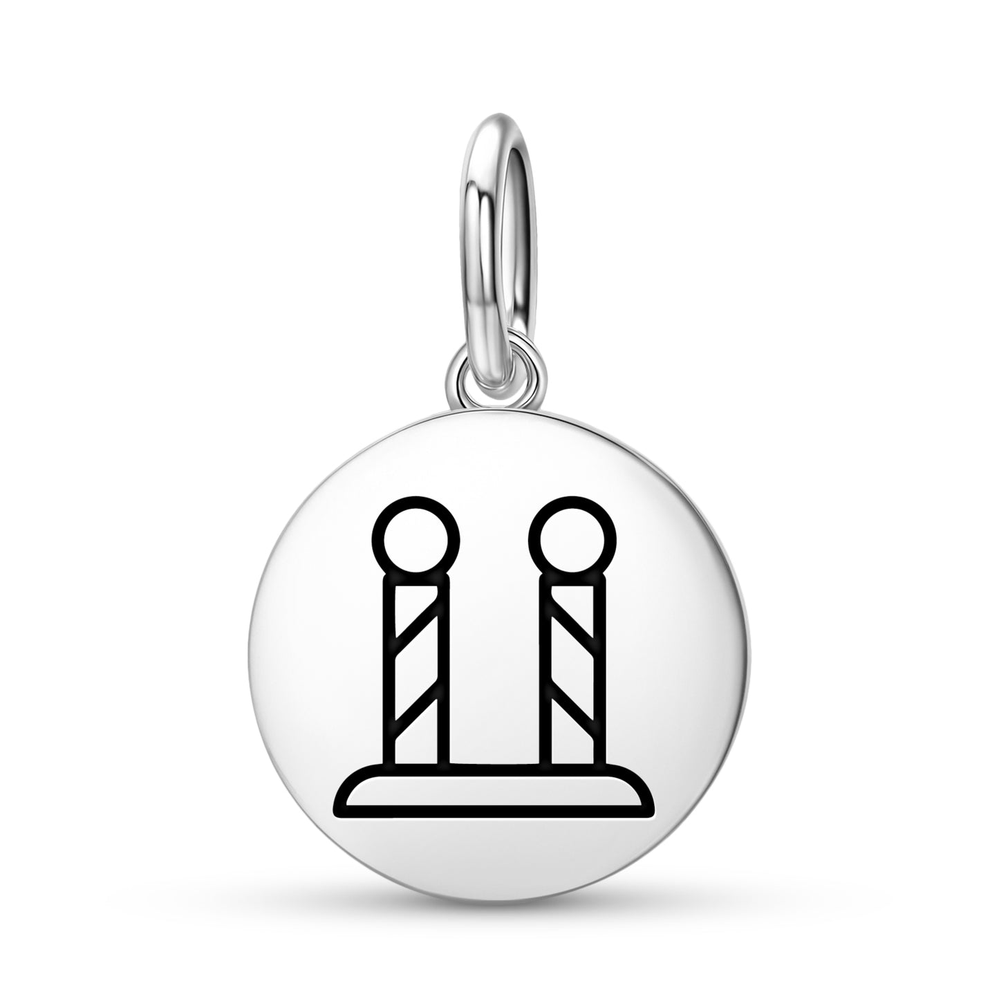 Two Pillars Freemasonry Symbols Pendant Dangle Charm
