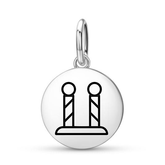 Two Pillars Freemasonry Symbols Pendant Dangle Charm