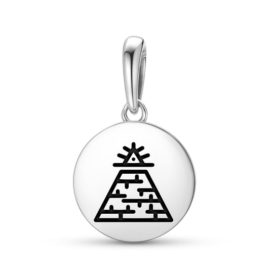 Pyramid Freemasonry Symbols Pendant Dangle Charm