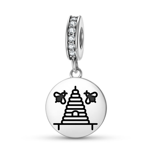 The Beehive Freemasonry Symbols Pendant Dangle Charm