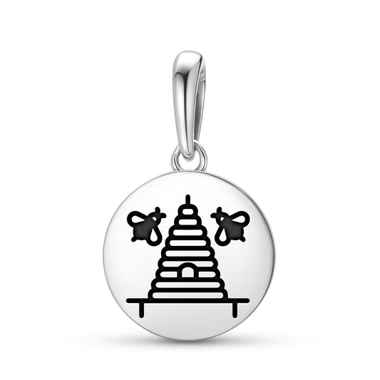 The Beehive Freemasonry Symbols Pendant Dangle Charm
