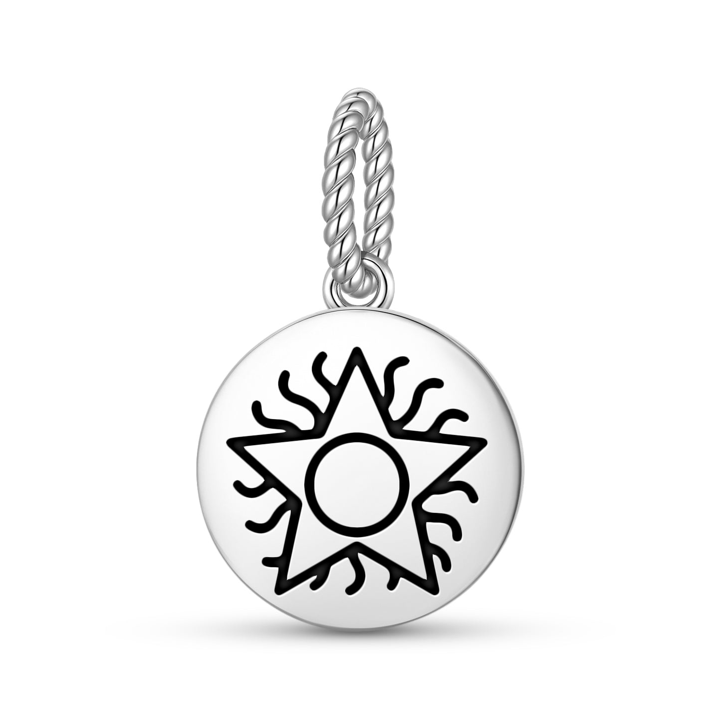 Blazing Star Freemasonry Symbols Pendant Dangle Charm