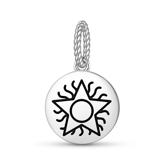 Blazing Star Freemasonry Symbols Pendant Dangle Charm