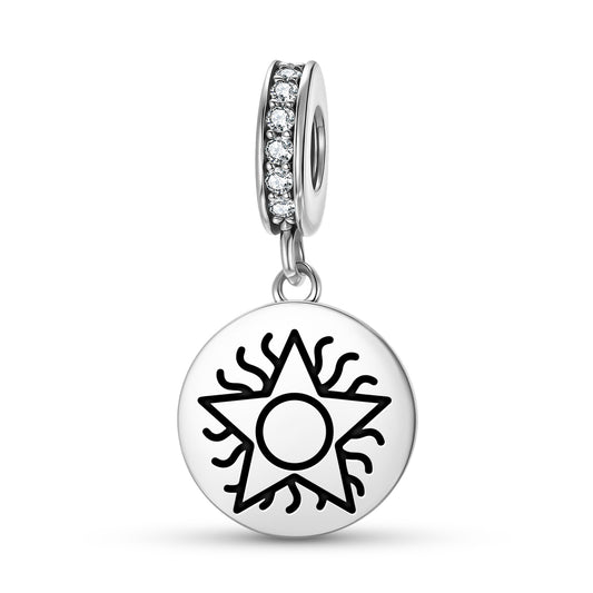 Blazing Star Freemasonry Symbols Pendant Dangle Charm