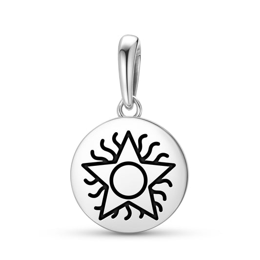 Blazing Star Freemasonry Symbols Pendant Dangle Charm
