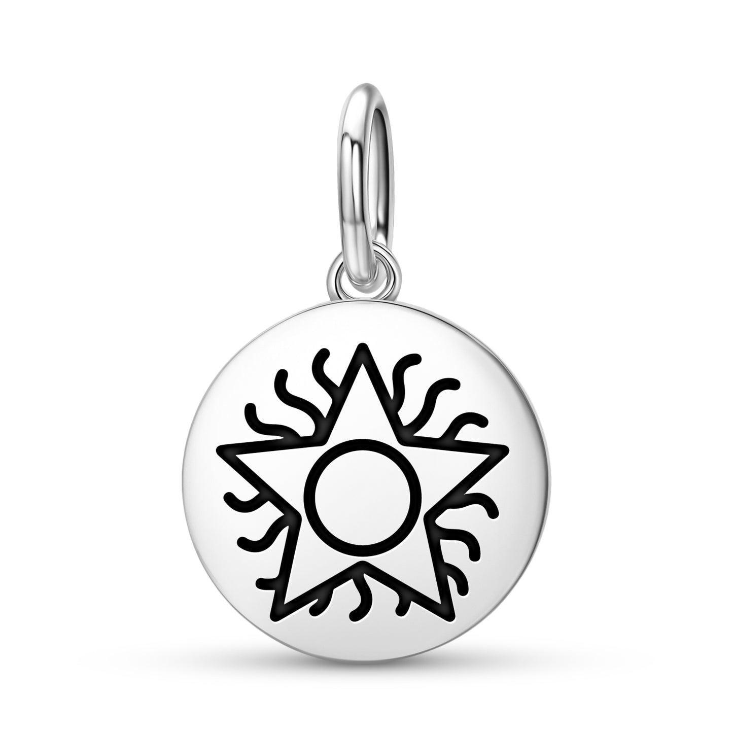 Blazing Star Freemasonry Symbols Pendant Dangle Charm