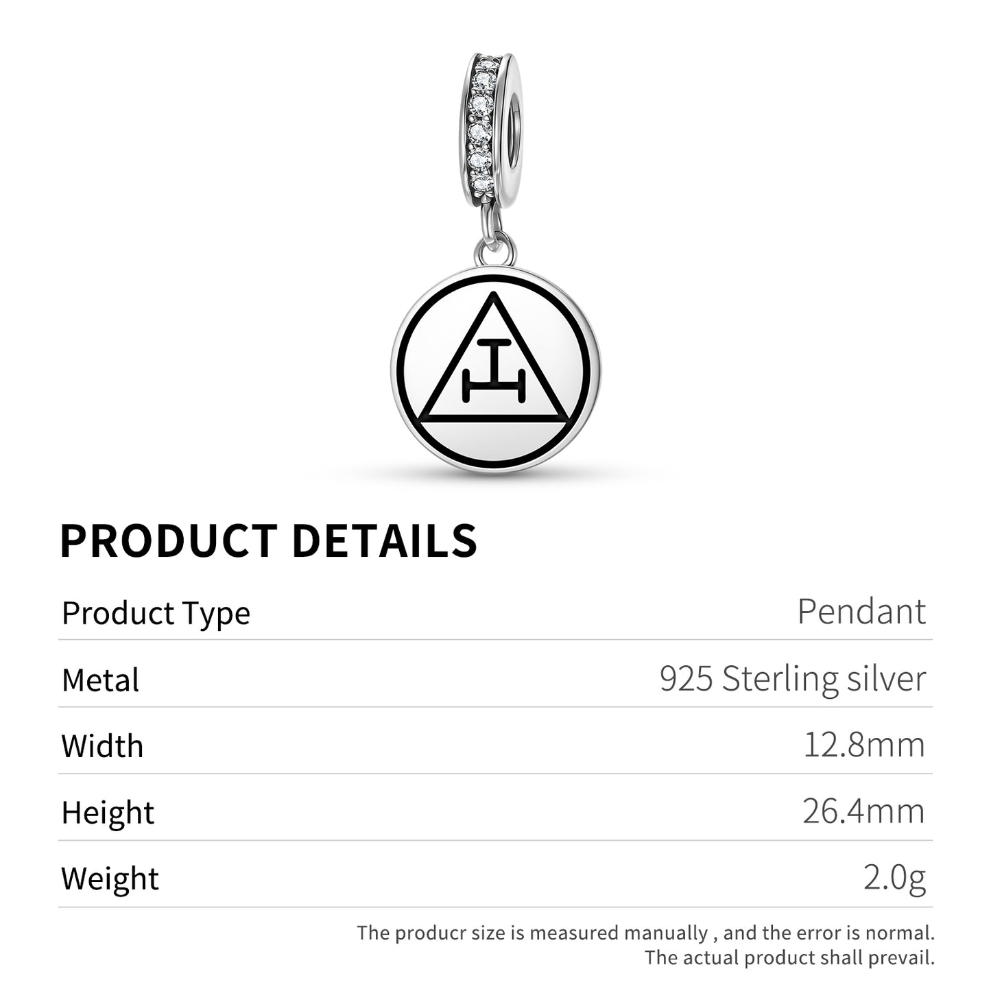The Royal Arch Freemasonry Symbols Pendant Dangle Charm