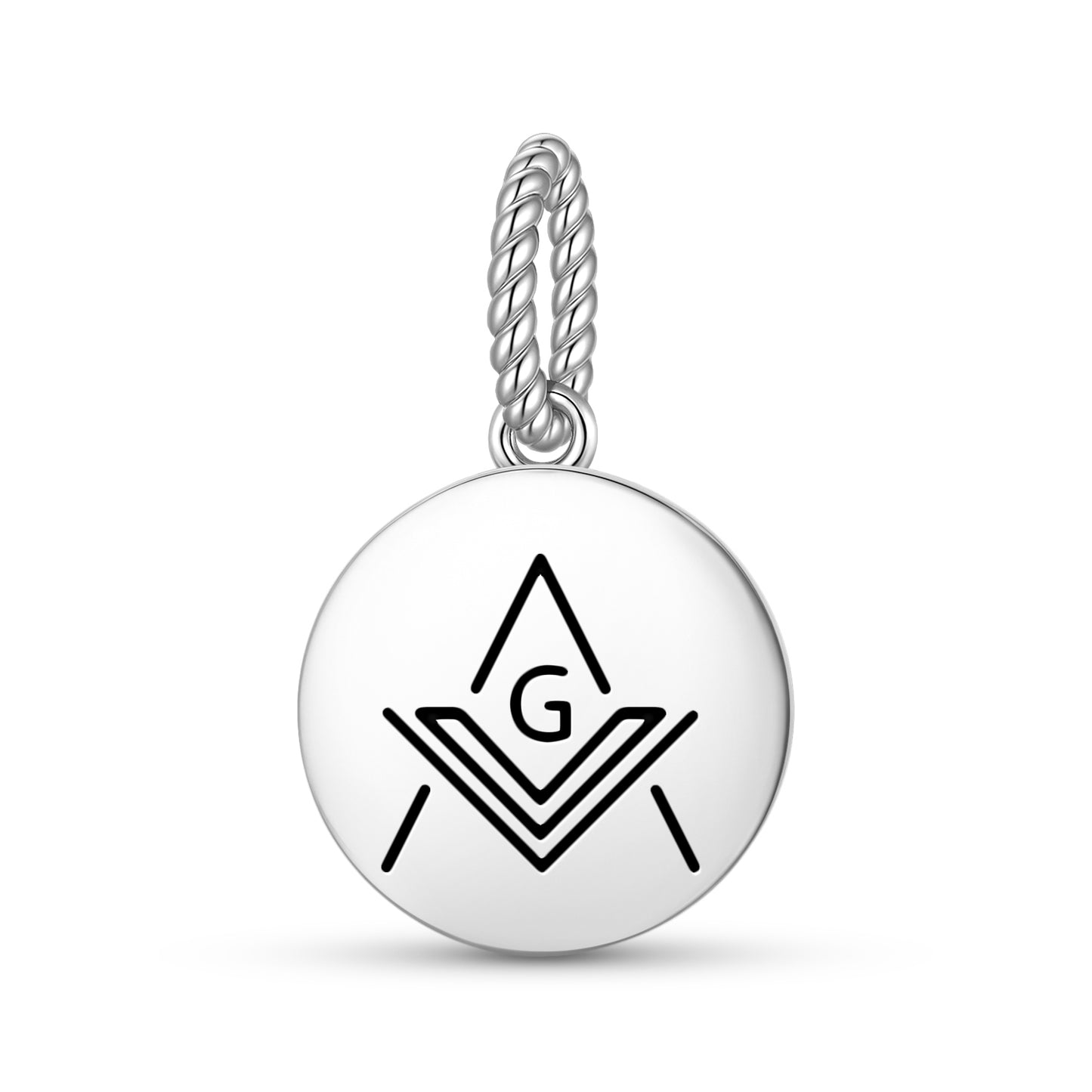 Square and Compass Freemasonry Symbols Pendant Dangle Charm