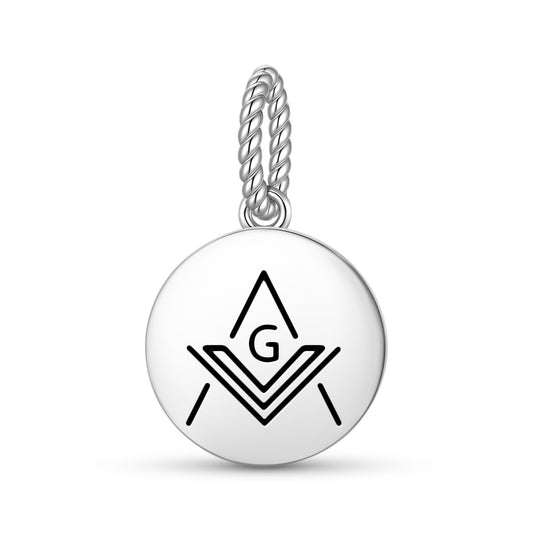 Square and Compass Freemasonry Symbols Pendant Dangle Charm