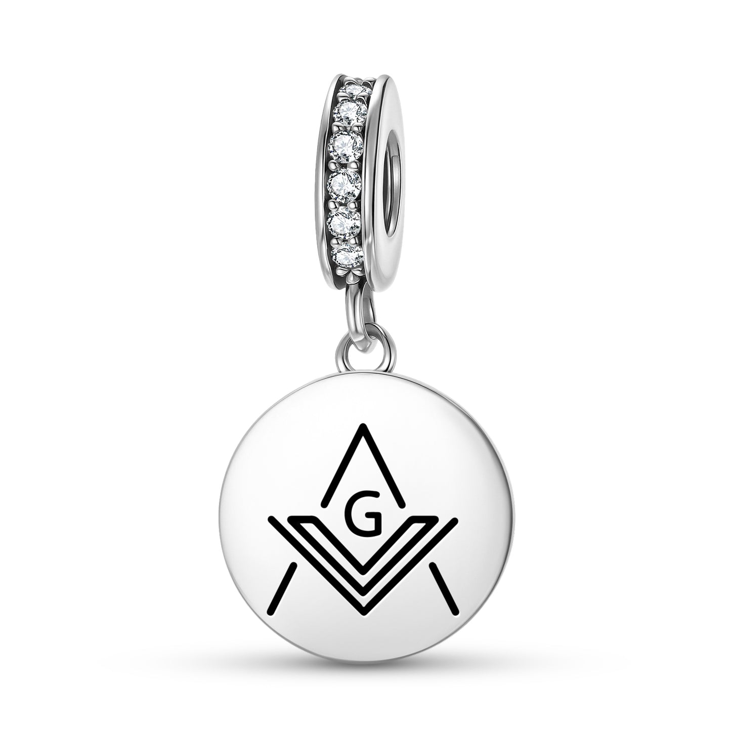 Square and Compass Freemasonry Symbols Pendant Dangle Charm