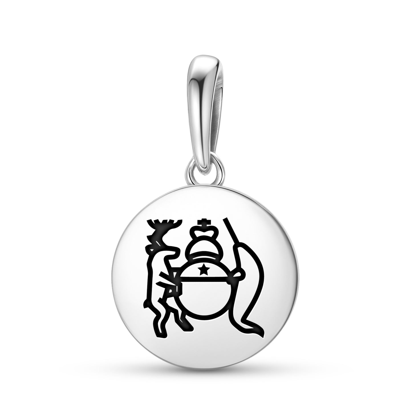 Nunavut's Coat of Arms Inuit Symbols Pendant Dangle Charm