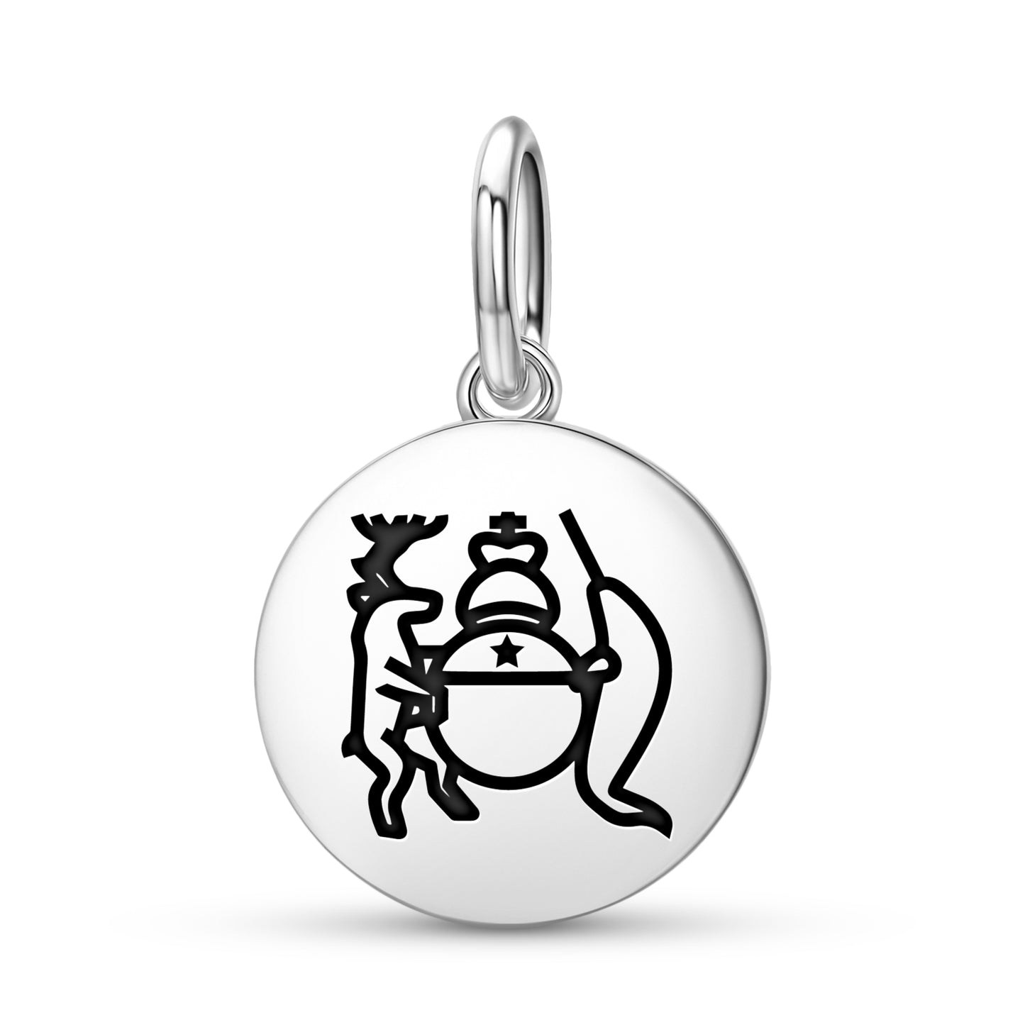 Nunavut's Coat of Arms Inuit Symbols Pendant Dangle Charm