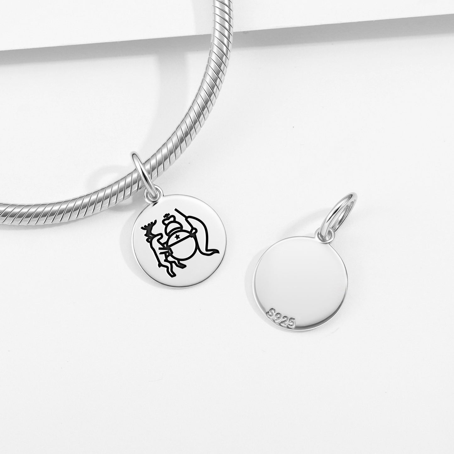 Nunavut's Coat of Arms Inuit Symbols Pendant Dangle Charm