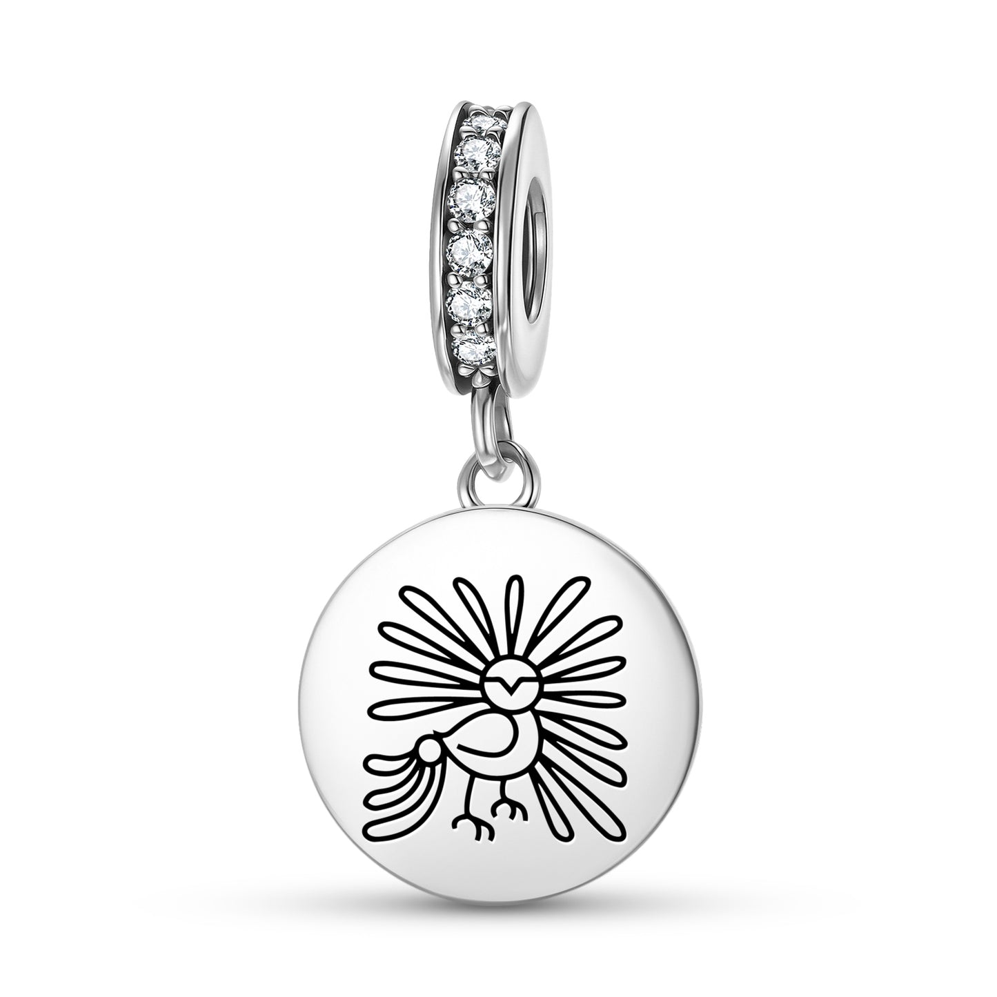 Enchanted Owl Inuit Symbols Pendant Dangle Charm