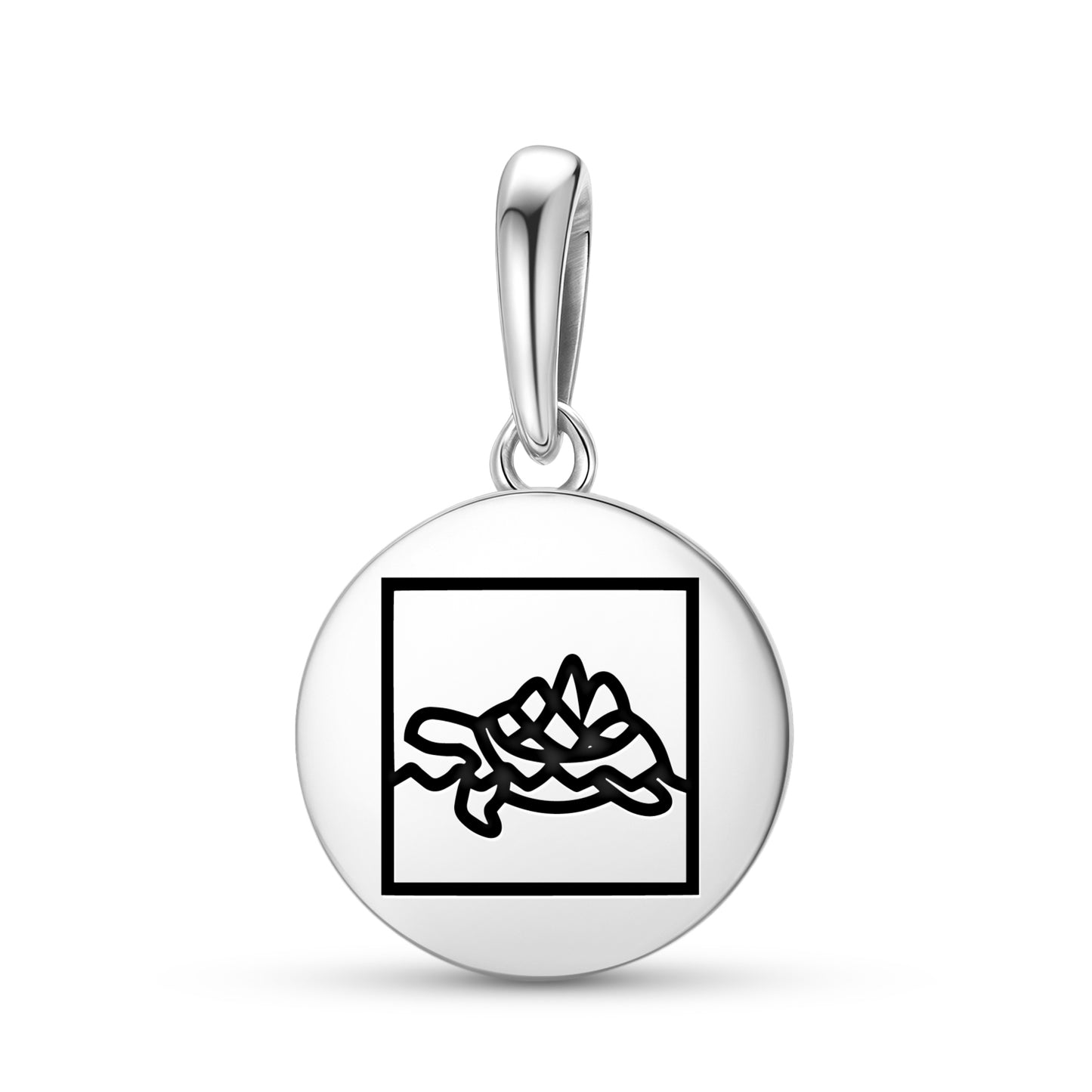 Turtle Island Inuit Symbols Pendant Dangle Charm