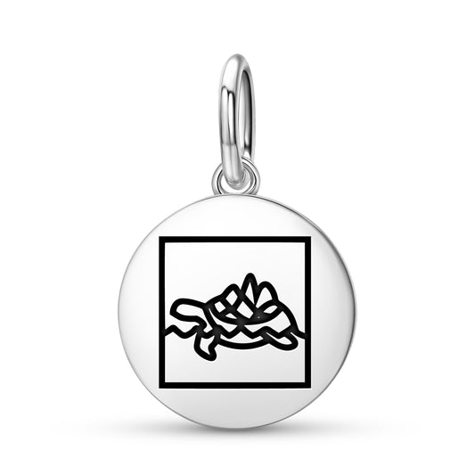 Turtle Island Inuit Symbols Pendant Dangle Charm