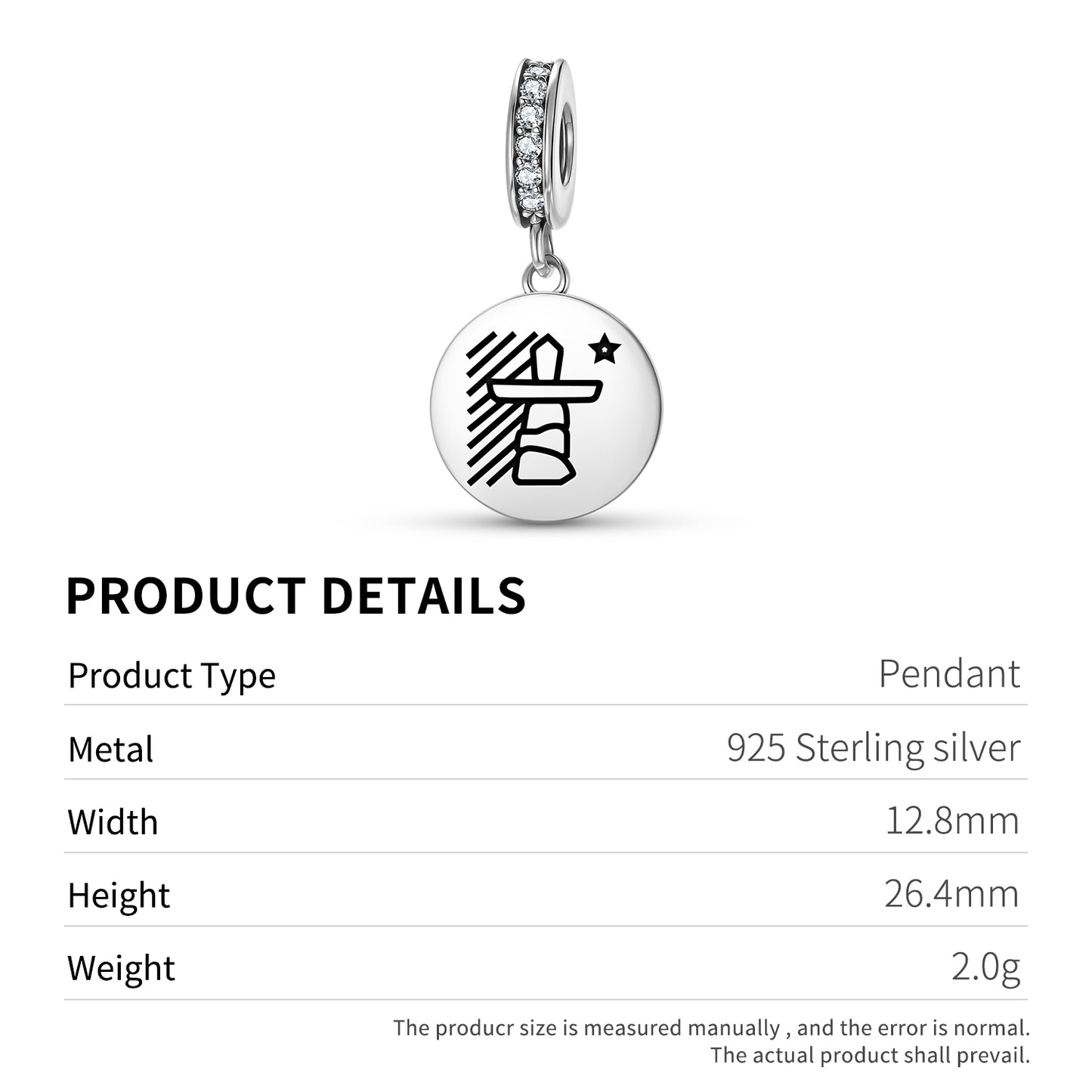 Flag of Nunavut Inuit Symbols Pendant Dangle Charm