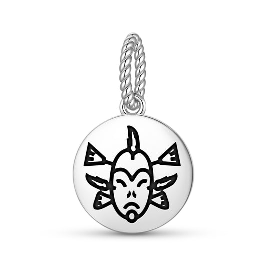Seal Mask Inuit Symbols Pendant Dangle Charm