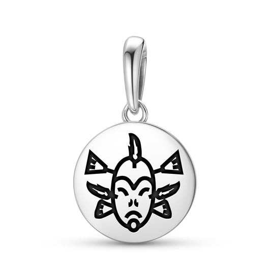 Seal Mask Inuit Symbols Pendant Dangle Charm