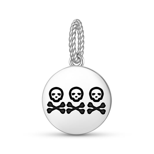 Christopher Condent Jolly Roger Pirate Flags Symbols Pendant Dangle Charm