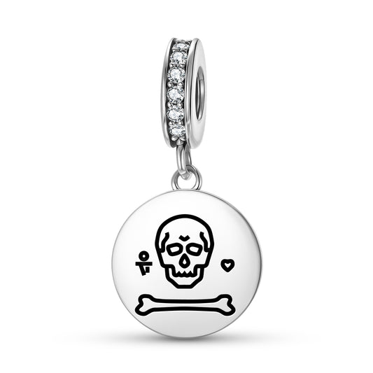 Stede Bonnet Jolly Roger Pirate Flags Symbols Pendant Dangle Charm
