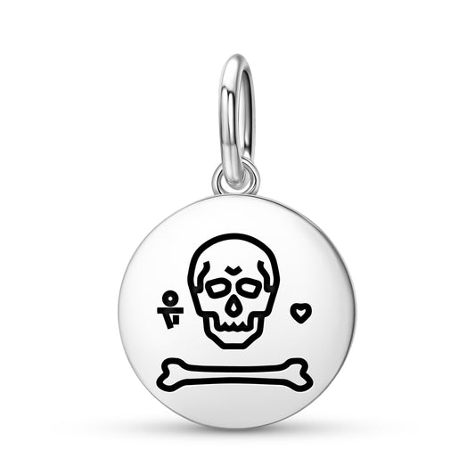 Stede Bonnet Jolly Roger Pirate Flags Symbols Pendant Dangle Charm