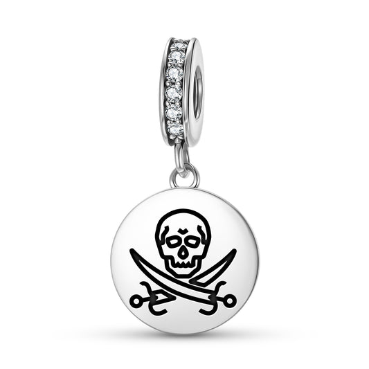 Calico Jack Jolly Roger Pirate Flags Symbols Pendant Dangle Charm