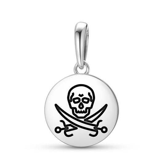 Calico Jack Jolly Roger Pirate Flags Symbols Pendant Dangle Charm