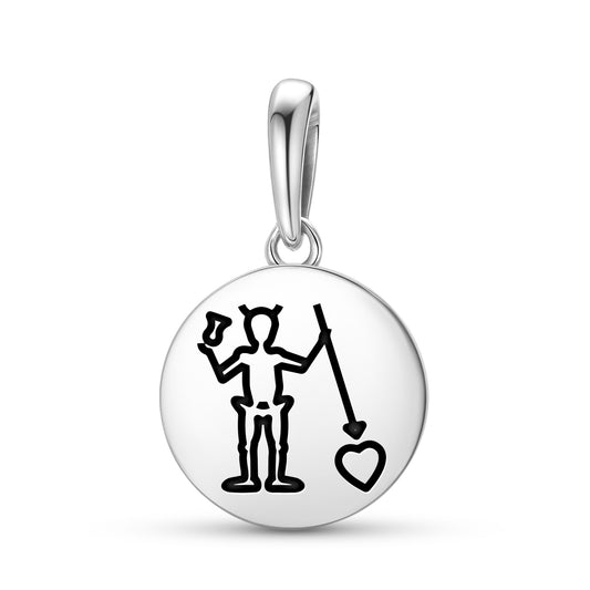 Blackbeard Jolly Roger Pirate Flags Symbols Pendant Dangle Charm
