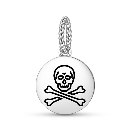 Black Sam Jolly Roger Pirate Flags Symbols Pendant Dangle Charm