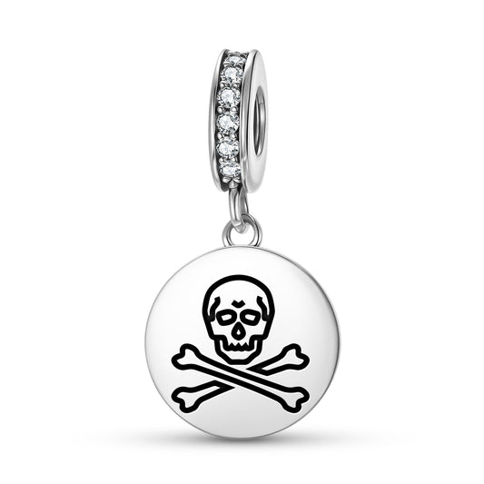 Black Sam Jolly Roger Pirate Flags Symbols Pendant Dangle Charm