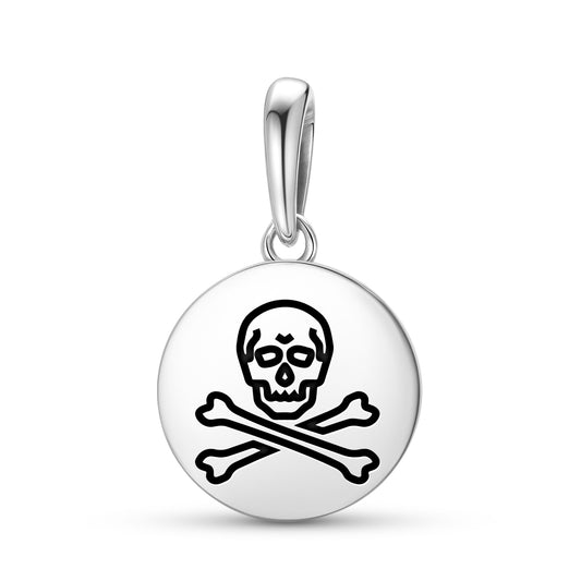 Black Sam Jolly Roger Pirate Flags Symbols Pendant Dangle Charm