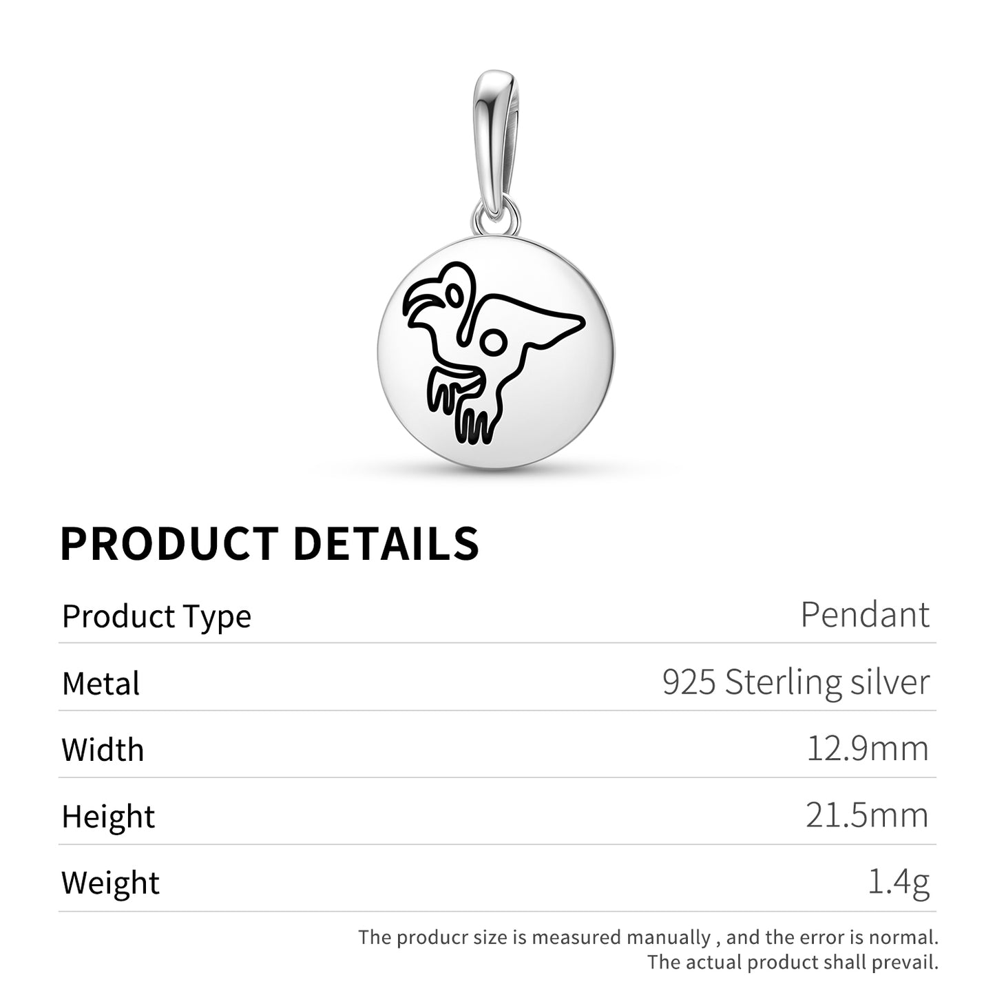 The Macaw Nazca lines Symbols Pendant Dangle Charm