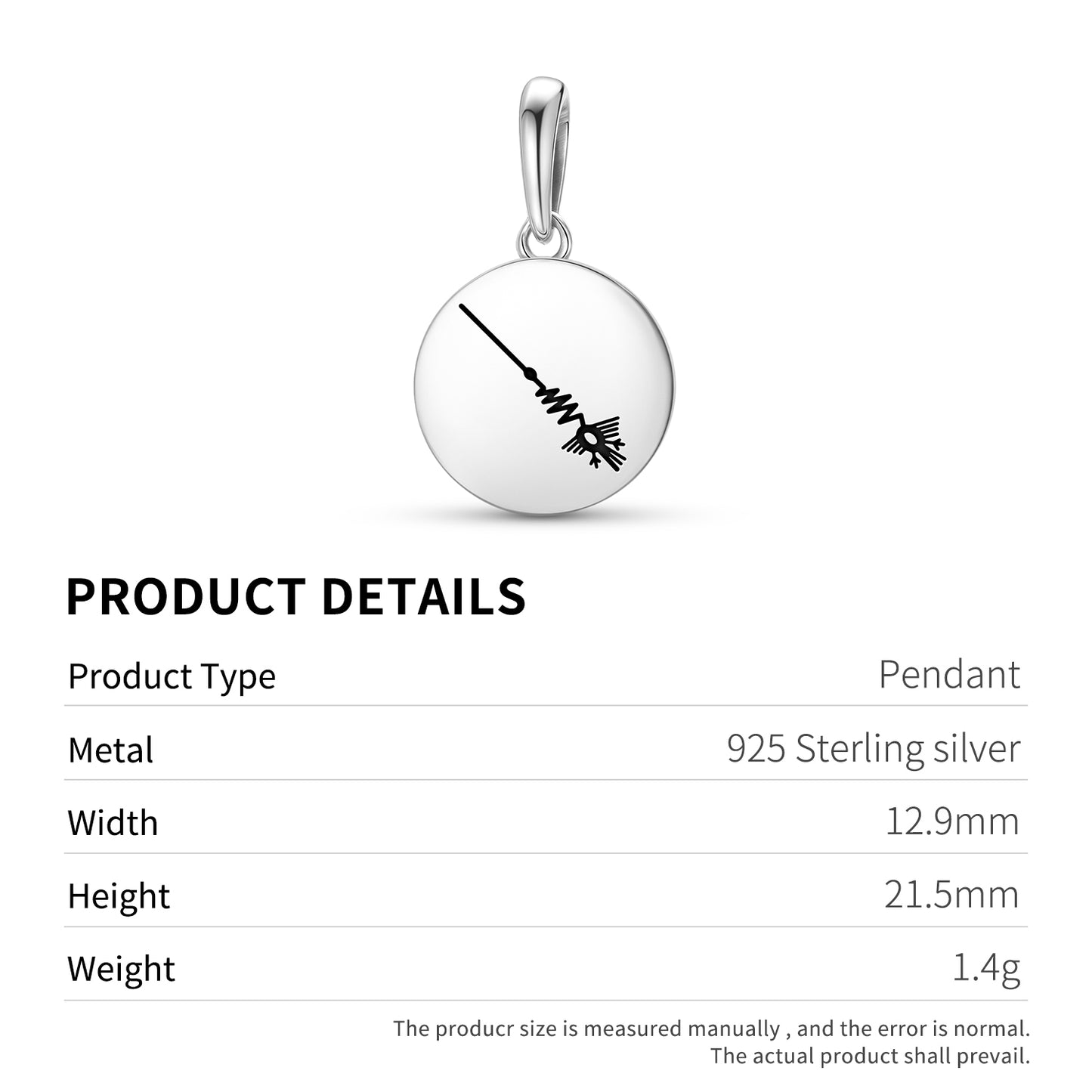 The Heron Nazca lines Symbols Pendant Dangle Charm
