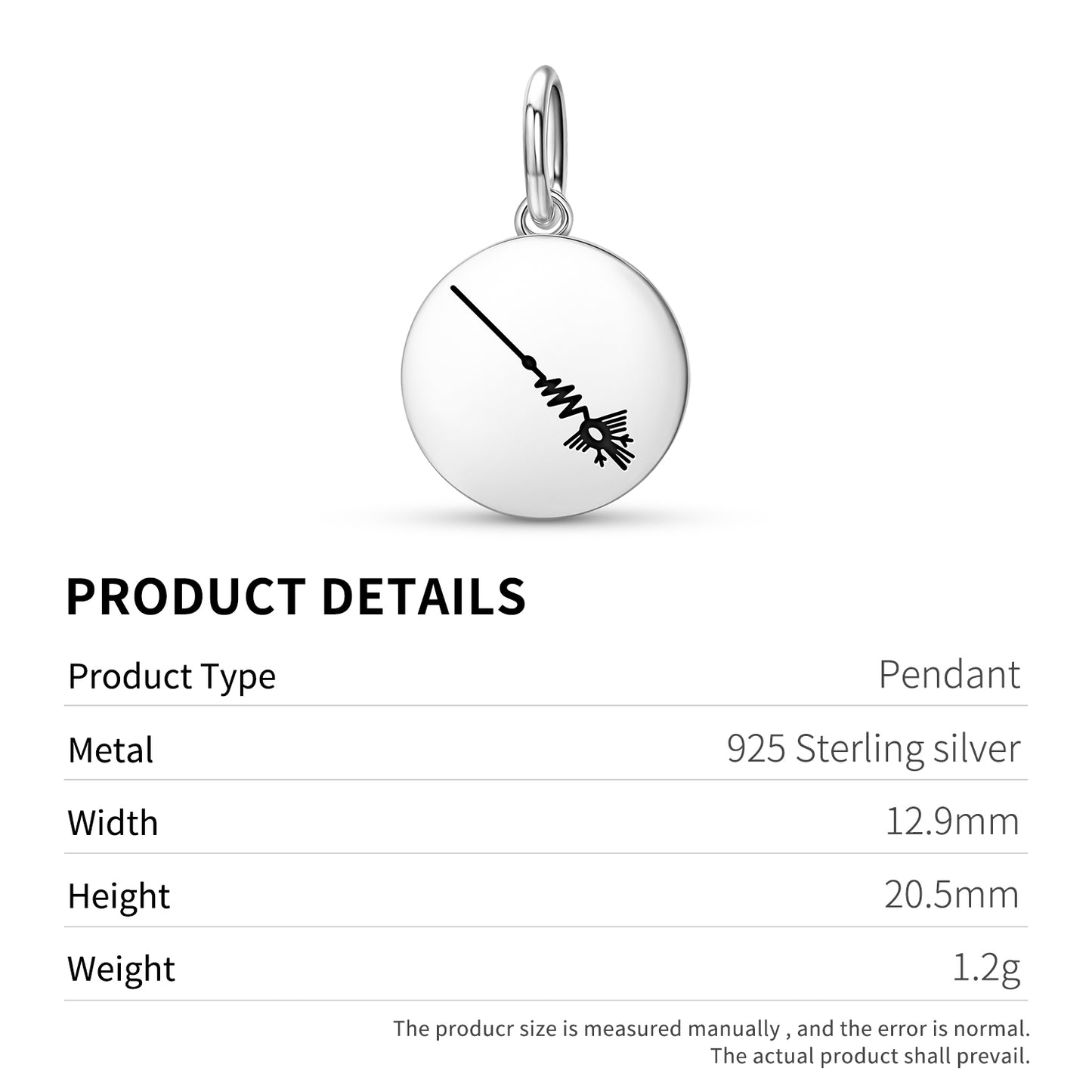 The Heron Nazca lines Symbols Pendant Dangle Charm