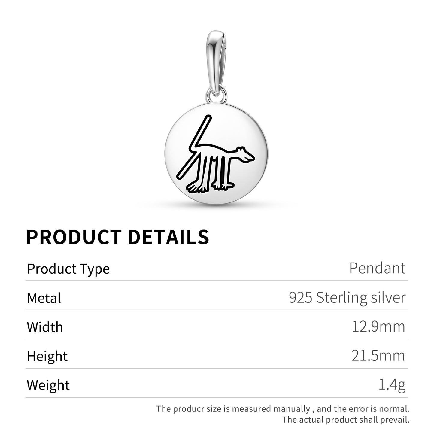 The Dog Nazca lines Symbols Pendant Dangle Charm